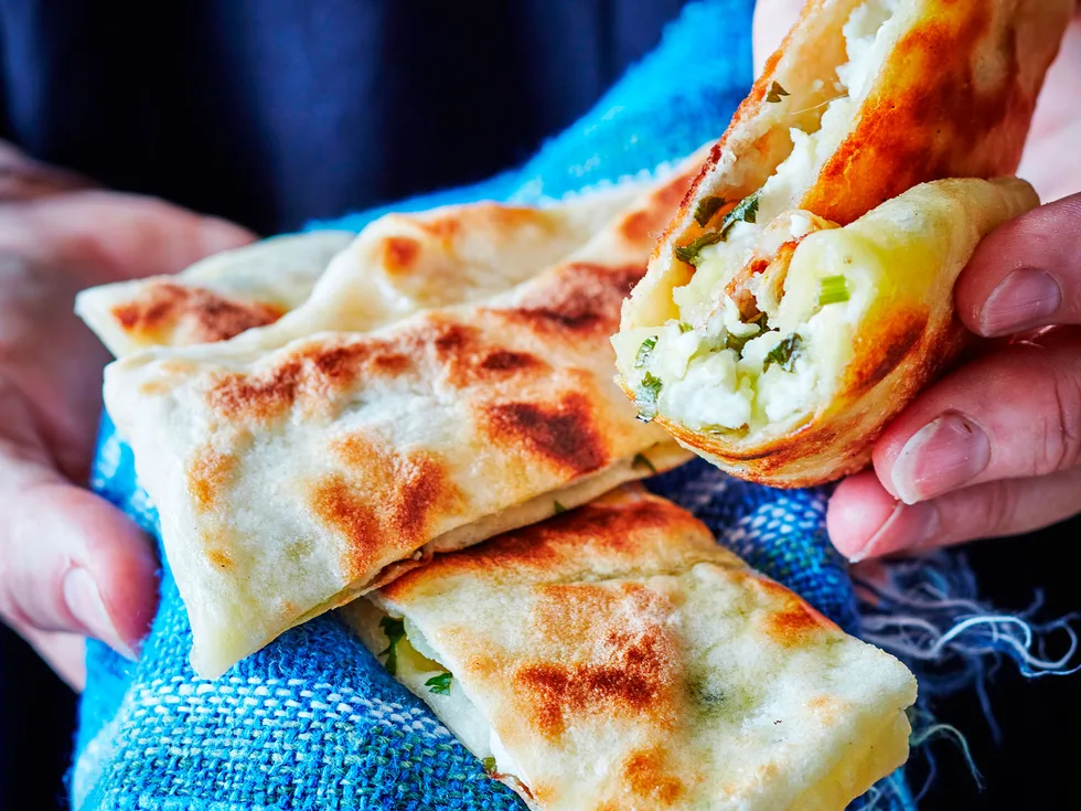 Potato and parsley gozleme