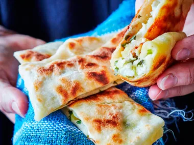 Potato and parsley gozleme