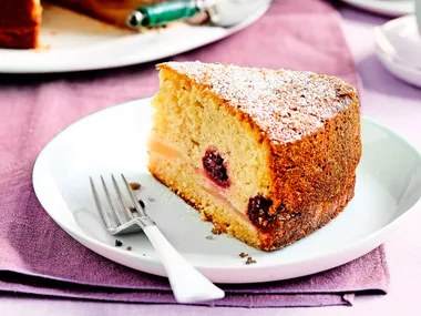 Blackberry and apple cake