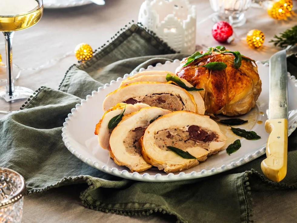 Pincushion turkey roast