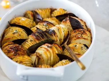 Hasselback potato gratin