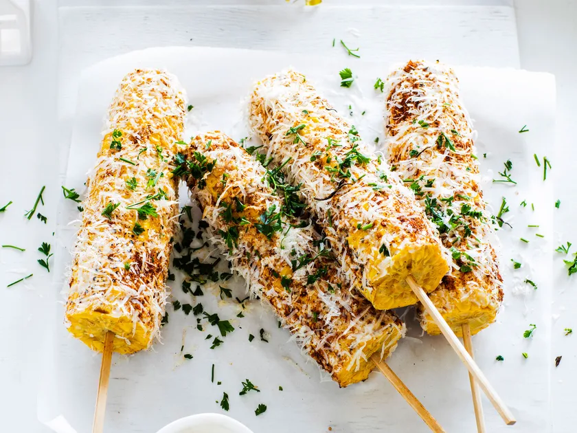 Mexican-style grilled corn