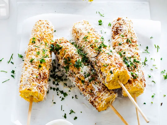 Mexican-style grilled corn
