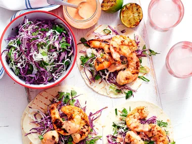 Firecracker prawn tortillas
