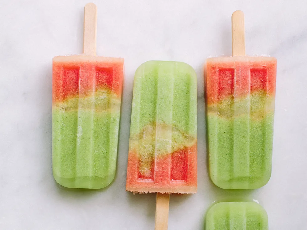 Minty melon ice blocks