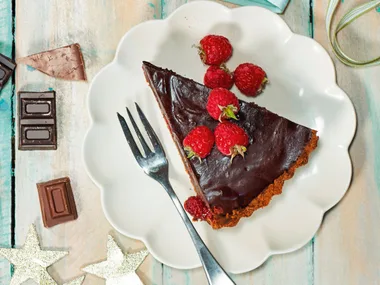 Chocolate raspberry tart