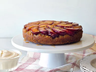 Plum upside down cake