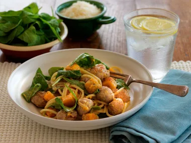 Pork, kumara and sage pasta