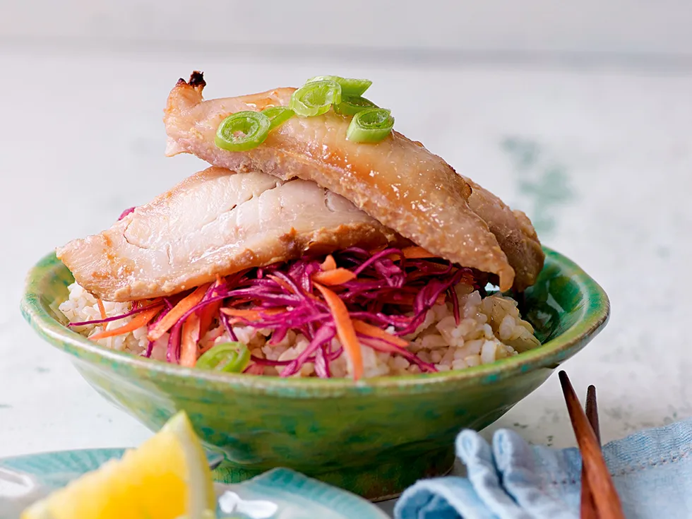 Miso grilled terakihi donburi