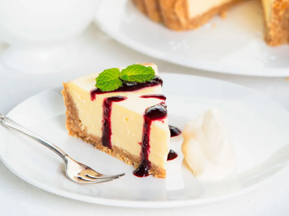 Pukeko Junction Café’s baked cheesecake with berry couli