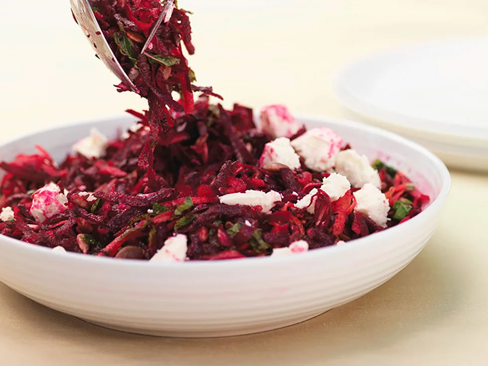Raw beetroot salad