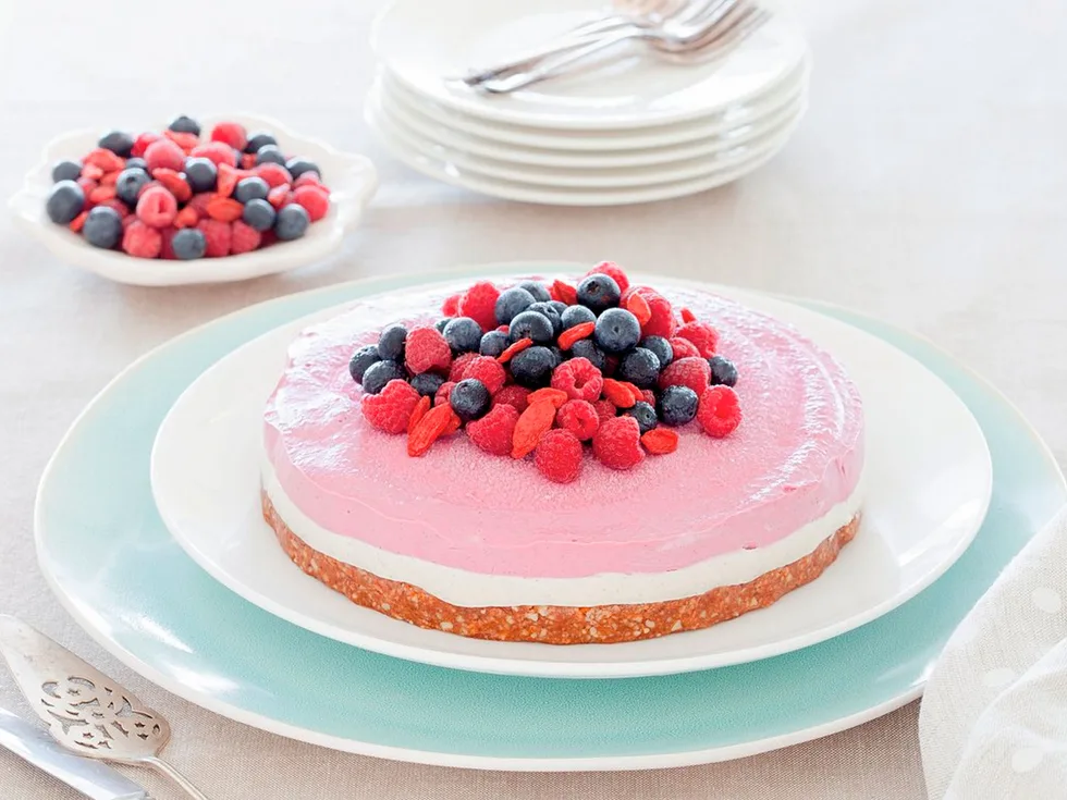 Rawsome raspberry cheesecake