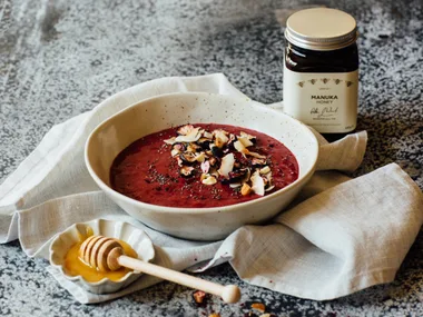 Crown Range Cellar blackcurrant smoothie bowl
