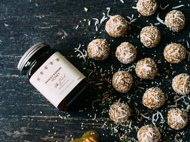 Crown Range Cellar manuka and ginger honey bliss balls