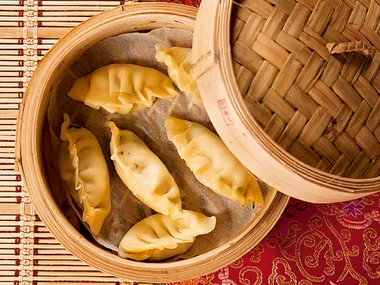 Prawn, chive and coriander dumplings