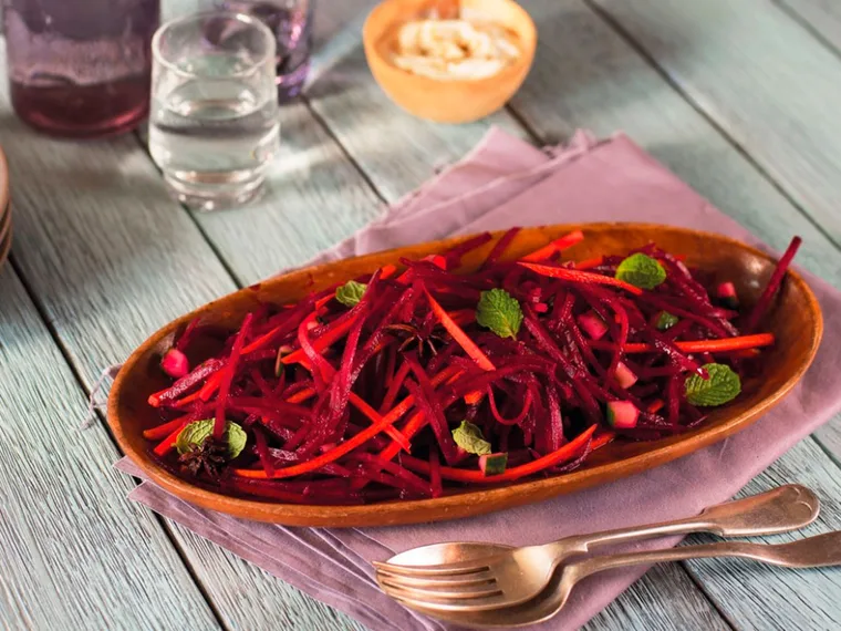 Spiced beetroot and carrot salad
