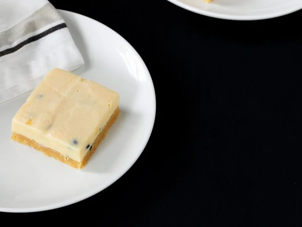 Springvale Garden Centre Café’s gluten-free passionfruit slice