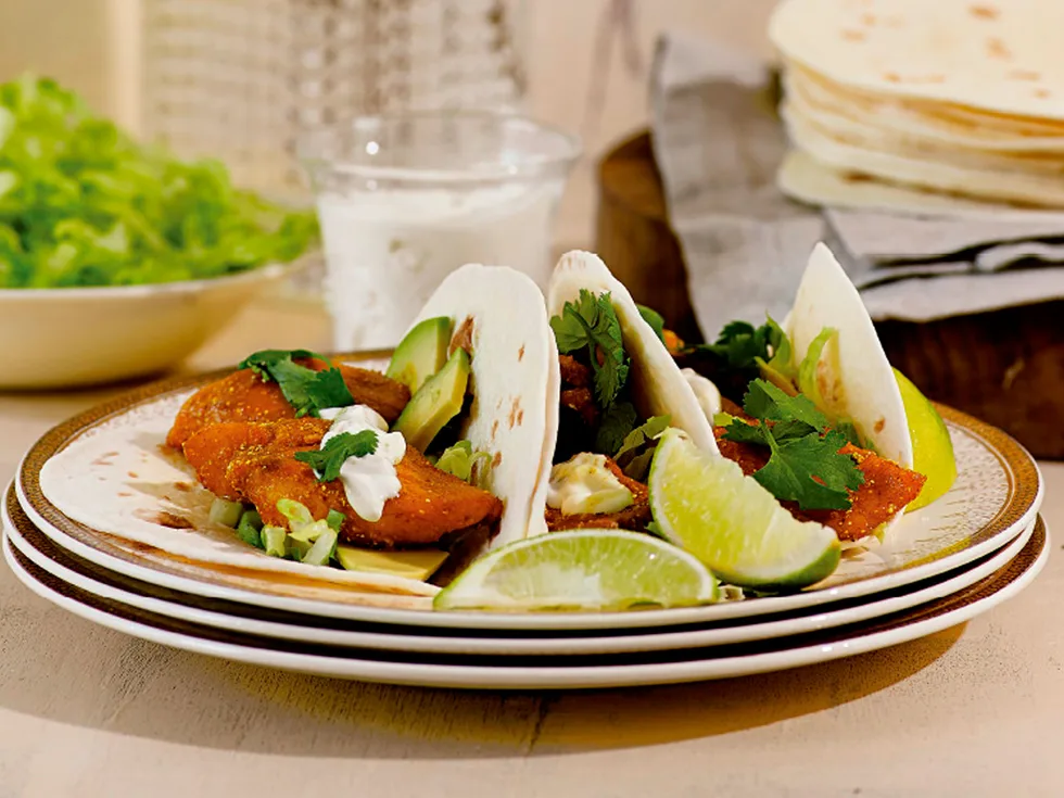 Turmeric fish tacos