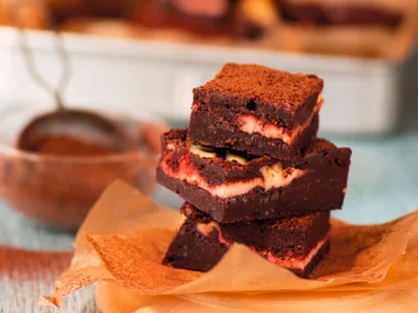 Chocolate, beetroot and sour cream brownie