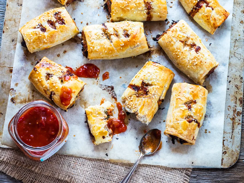 Tasty turkey sausage rolls