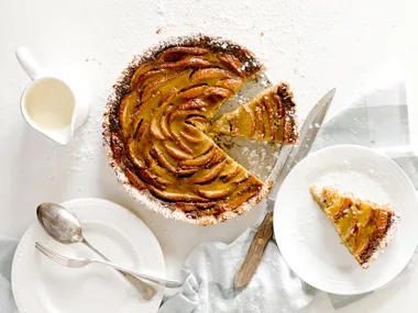 Pear and toffee tart