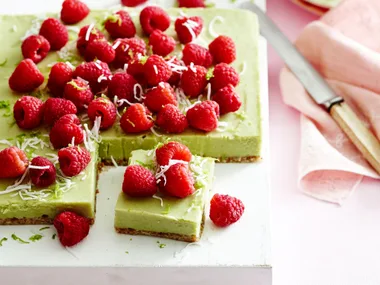 Avocado and lime mousse slice