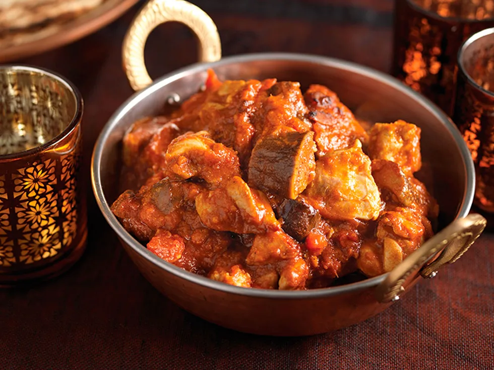 Chicken and eggplant masala