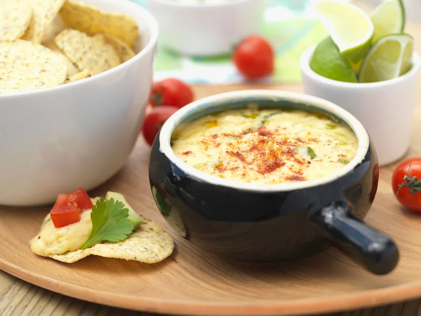 Warm Mexican cheese dip