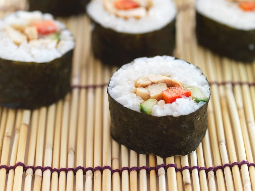 Teriyaki chicken sushi