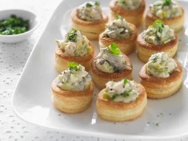 Mini chicken and mushroom vol-au-vents
