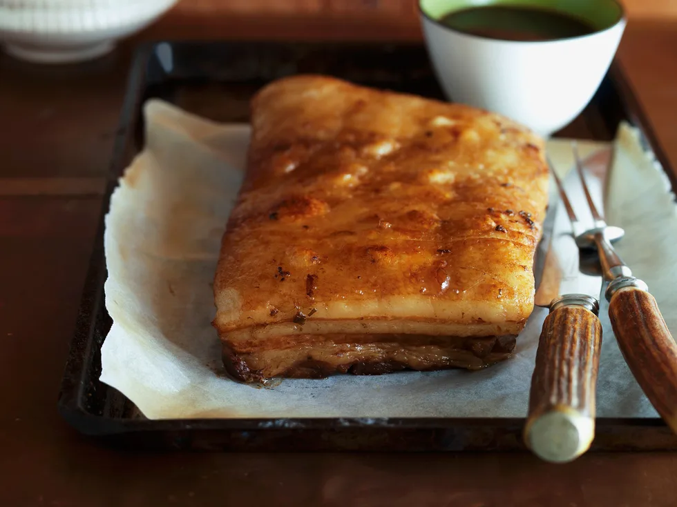 Slow-cooked Asian-style pork belly