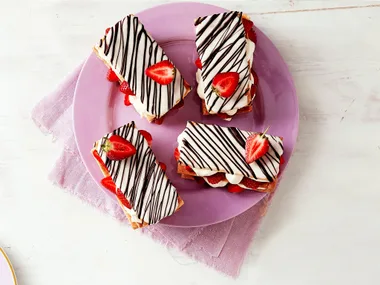 Strawberries and cream mille-feuille