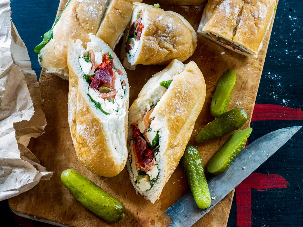 French-style filled bread rolls
