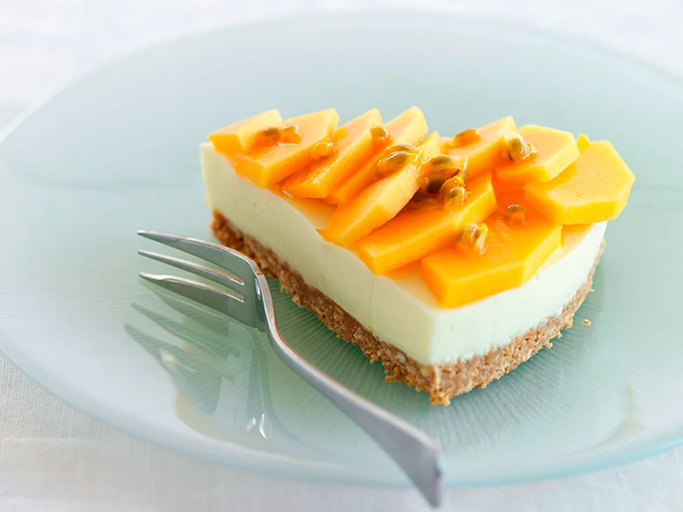 Lime and pawpaw cheesecake