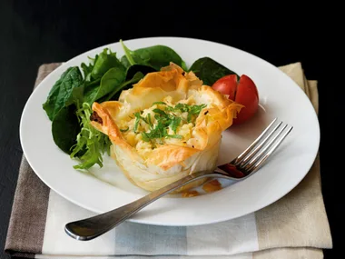 MOOCH Espresso Bar’s creamy chicken filo pies
