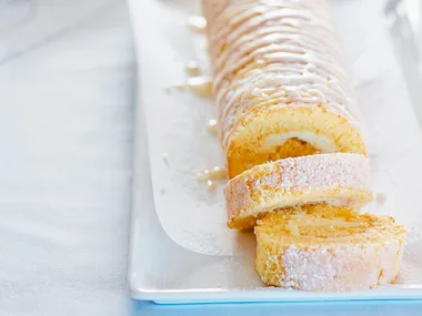 Orange roulade with mascarpone filling