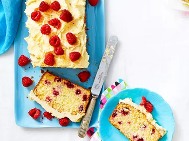 Raspberry and coconut loaf