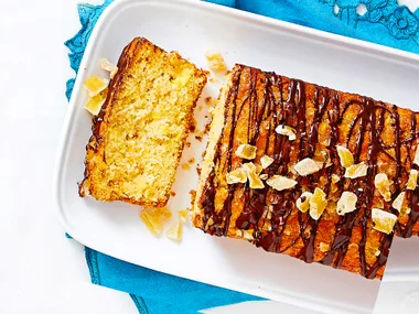 Pineapple, ginger and chocolate loaf