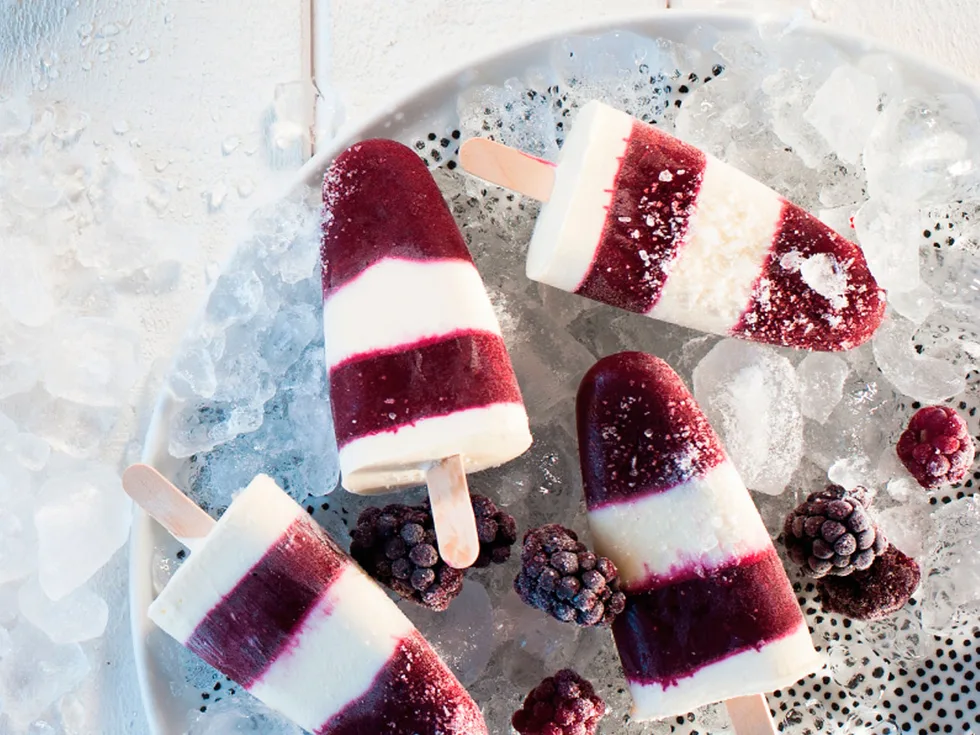 Boysenberry cheesecake iceblocks