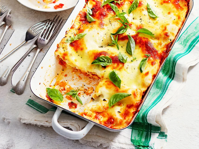 Ricotta and salami lasagne