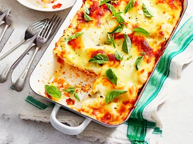 Ricotta and salami lasagne