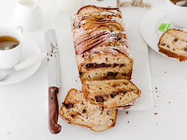 Pear, chocolate and ginger loaf