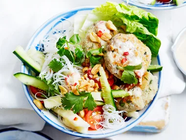 Vietnamese coconut chicken and lemongrass noodles