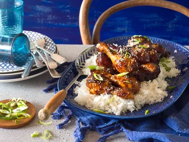 Sticky teriyaki chicken drumsticks