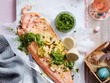 Salmon with salsa verde