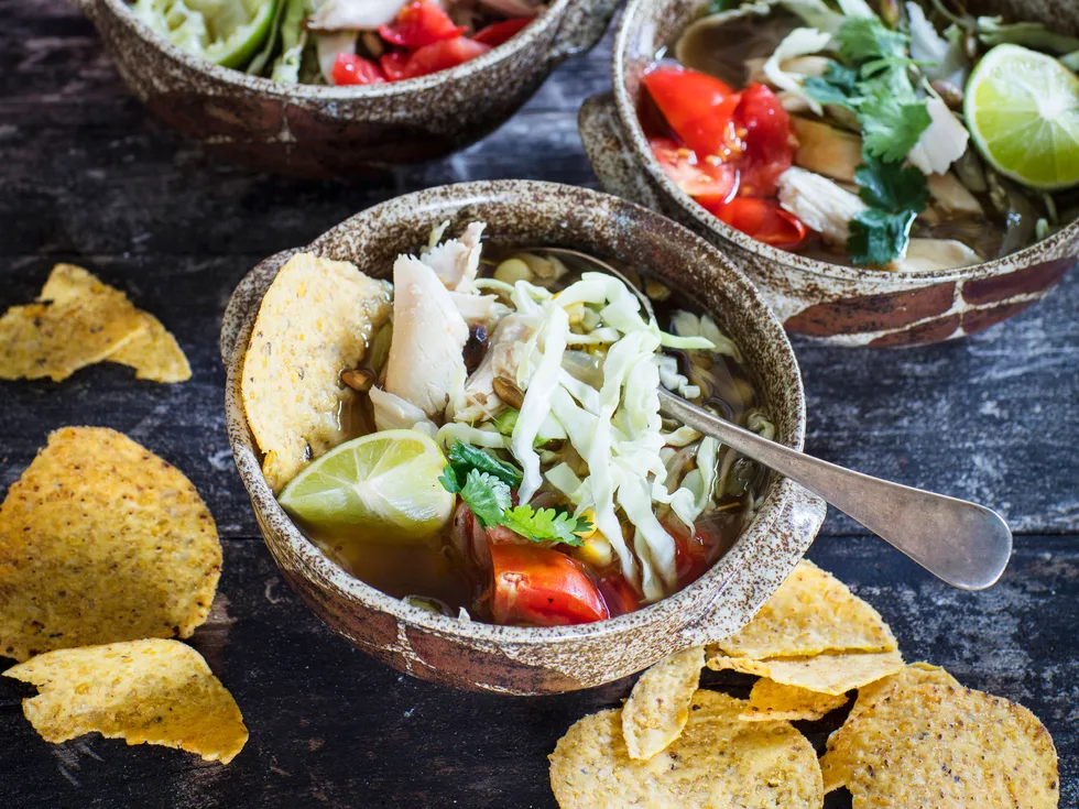 Mexican chicken and corn soup