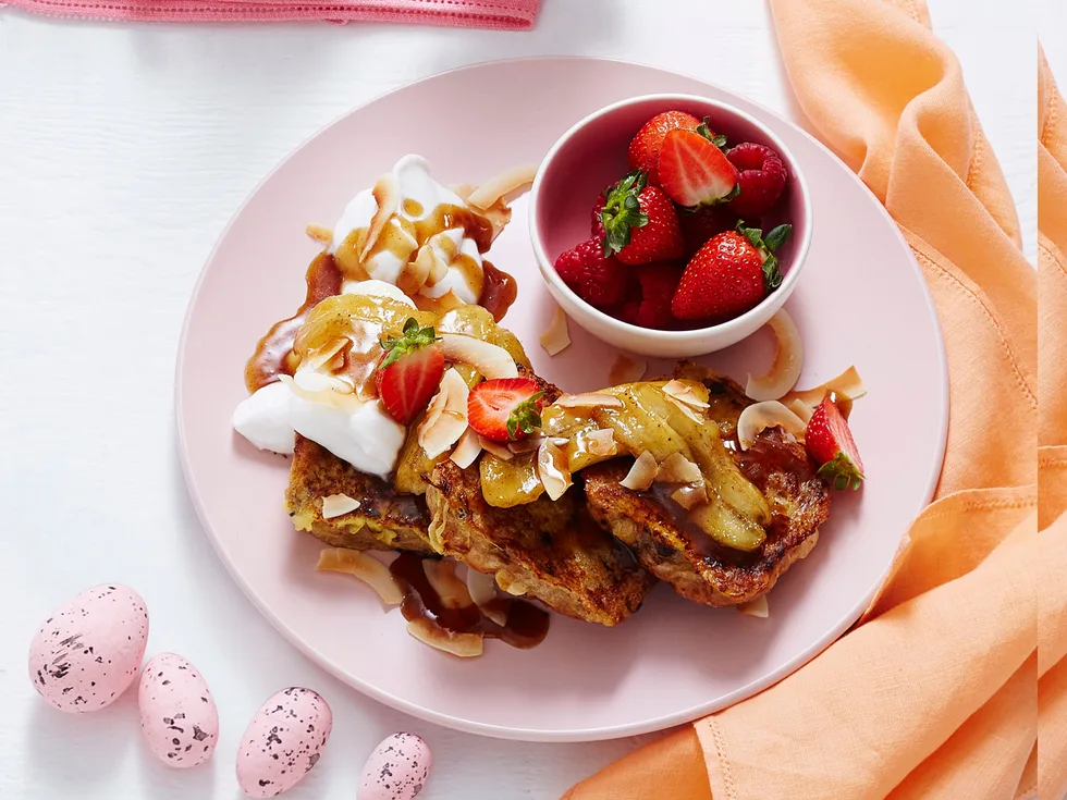 French toast hot cross buns