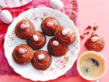 Chocolate marshmallow and peanut cookies