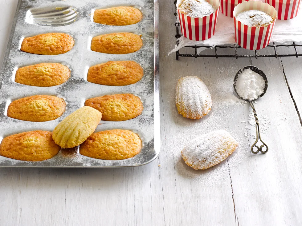 Brown butter and orange madeleines