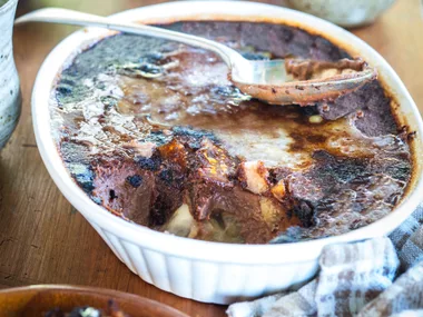 Chocolate and feijoa crème brûlée